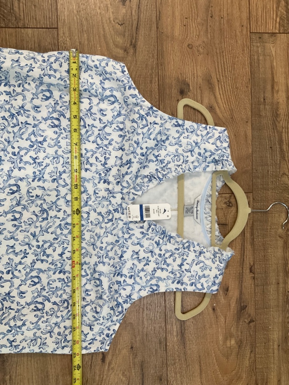 NWT Tommy Bahama Two Palms Ruffle Linen Shift Dress- coastal coral reef - Picture 5 of 6